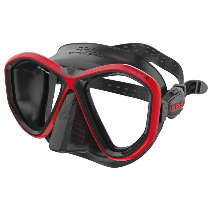 Máscara de Buceo Symbol Negra-Roja Seac 75-70R-SBL