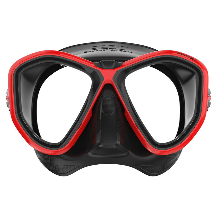 Máscara de Buceo Symbol Negra-Roja Seac 75-70R-SBL