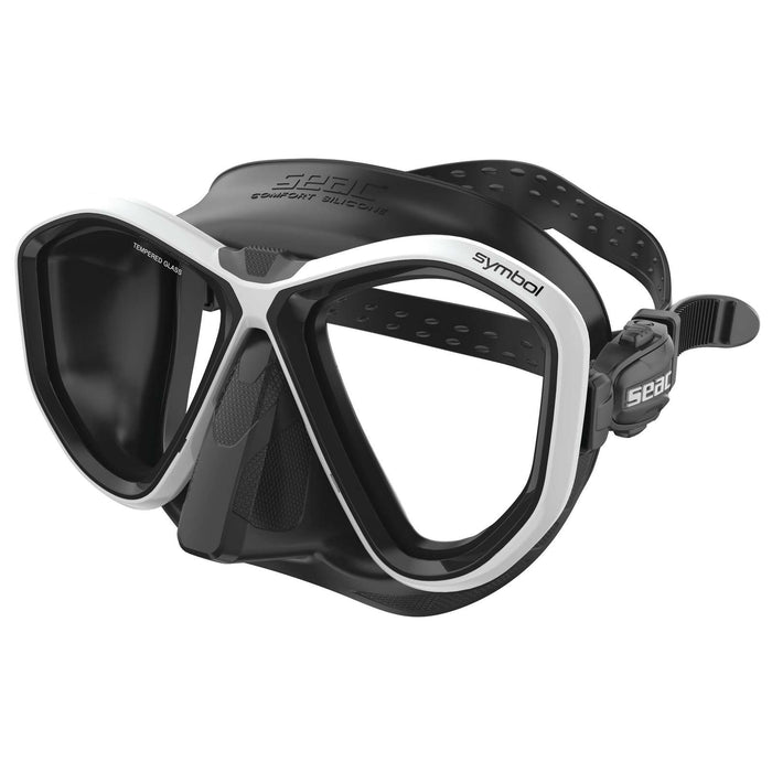 Máscara de Buceo Symbol Negra-Blanca Seac 75-70W-SBL