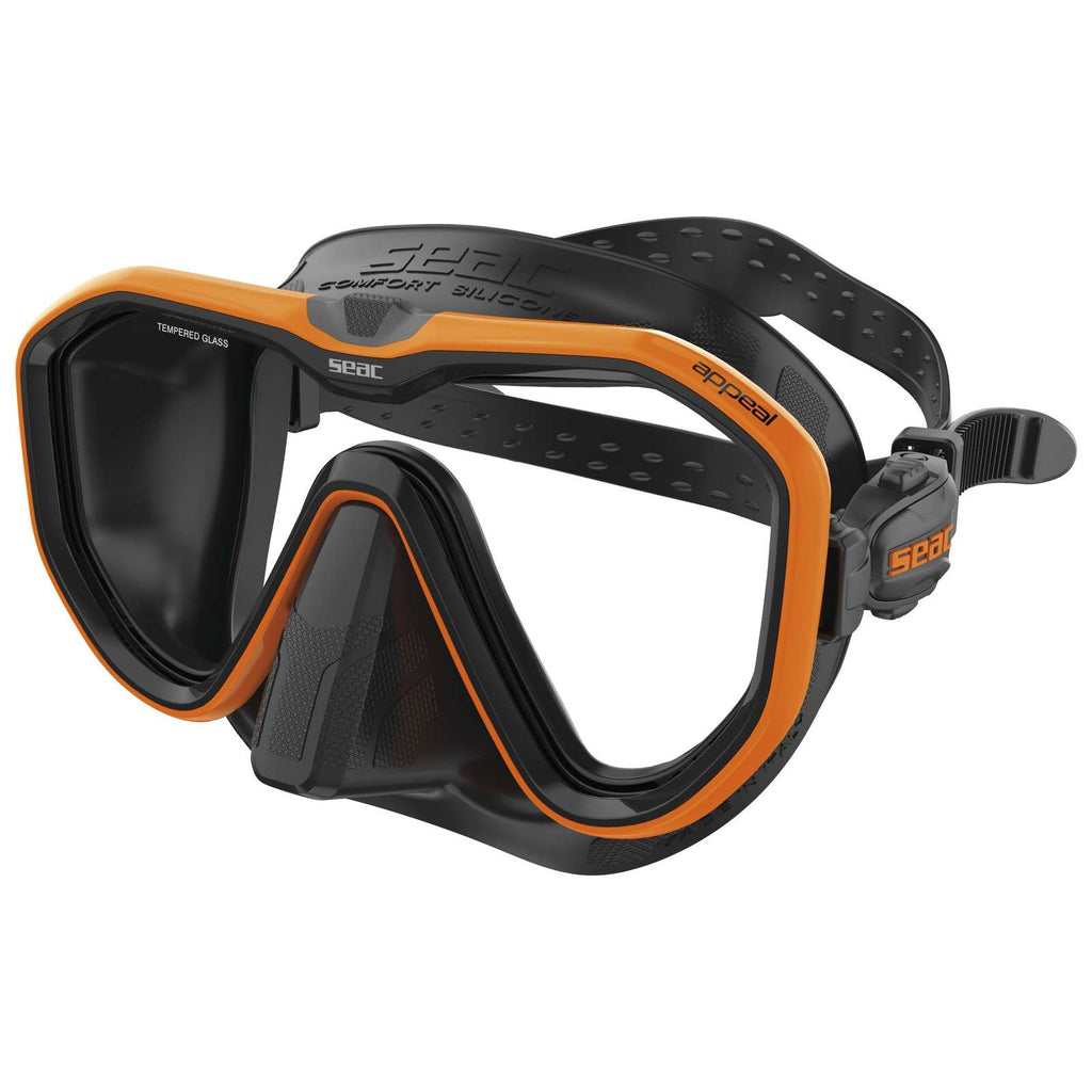 Máscara de Buceo Appeal Negra-Naranja Seac 75-73O-SBL