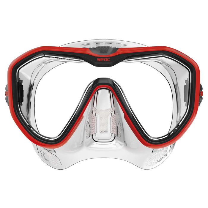 Máscara de Buceo Appeal Transparente-Roja Seac 75-73R-SKL