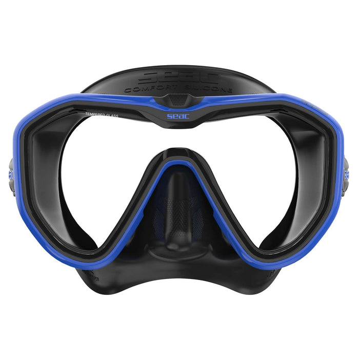 Máscara de Buceo Appeal Asian Fit Negra-Azul Seac 75-75B-SBL