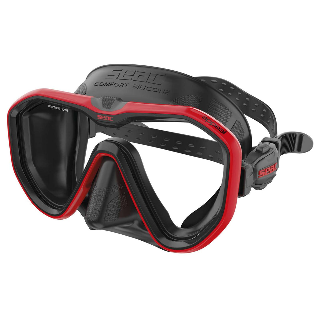 Máscara de Buceo Appeal Asian Fit Negra-Roja Seac 75-75R-SBL