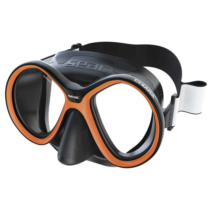 Máscara de buceo Chiara Negro-Naranja Seac 75-77O-SBL