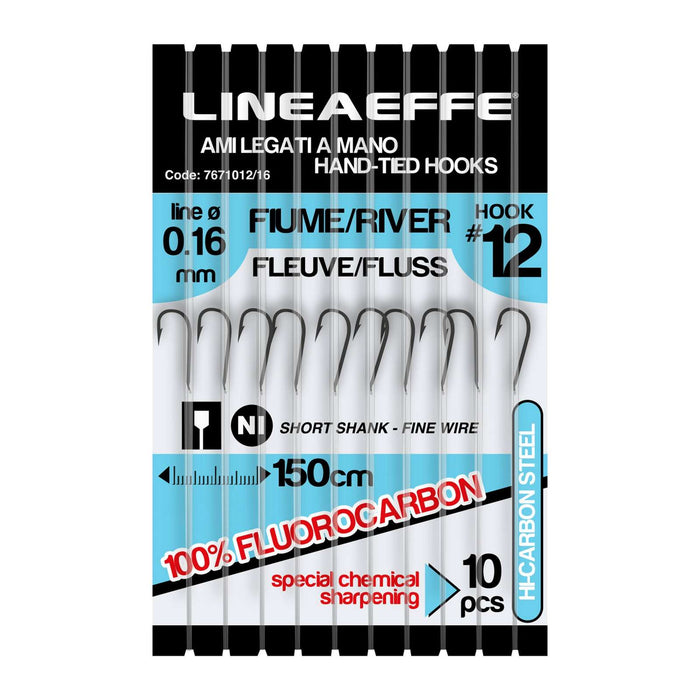 Anzuelos de Pesca Fluorocarbono Río 150cm Tamaño 12 Diámetro 0,14 Lineaeffe 7671012-14