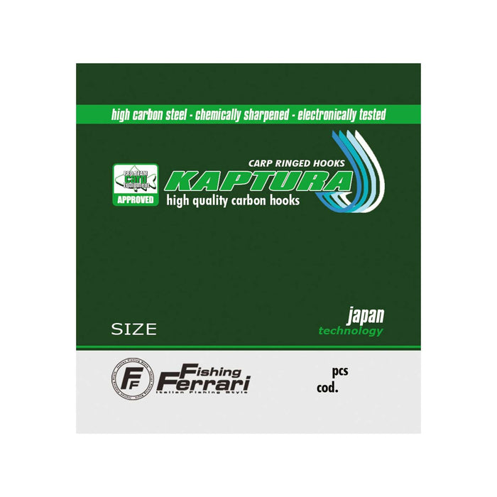 Anzuelo de carpa recto Kaptura Tamaño 2 Pesca Ferrari 7951202
