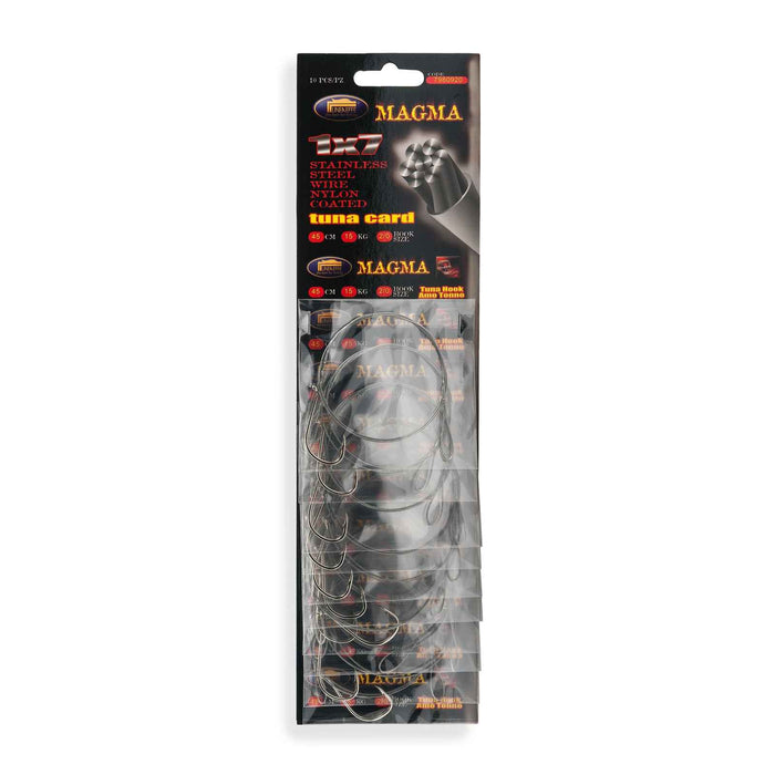 Tarjeta de Acero para Atún Sin Giratorio 1x7 50cm 25kg Tamaño 4-0 Líneaeffe 7980940