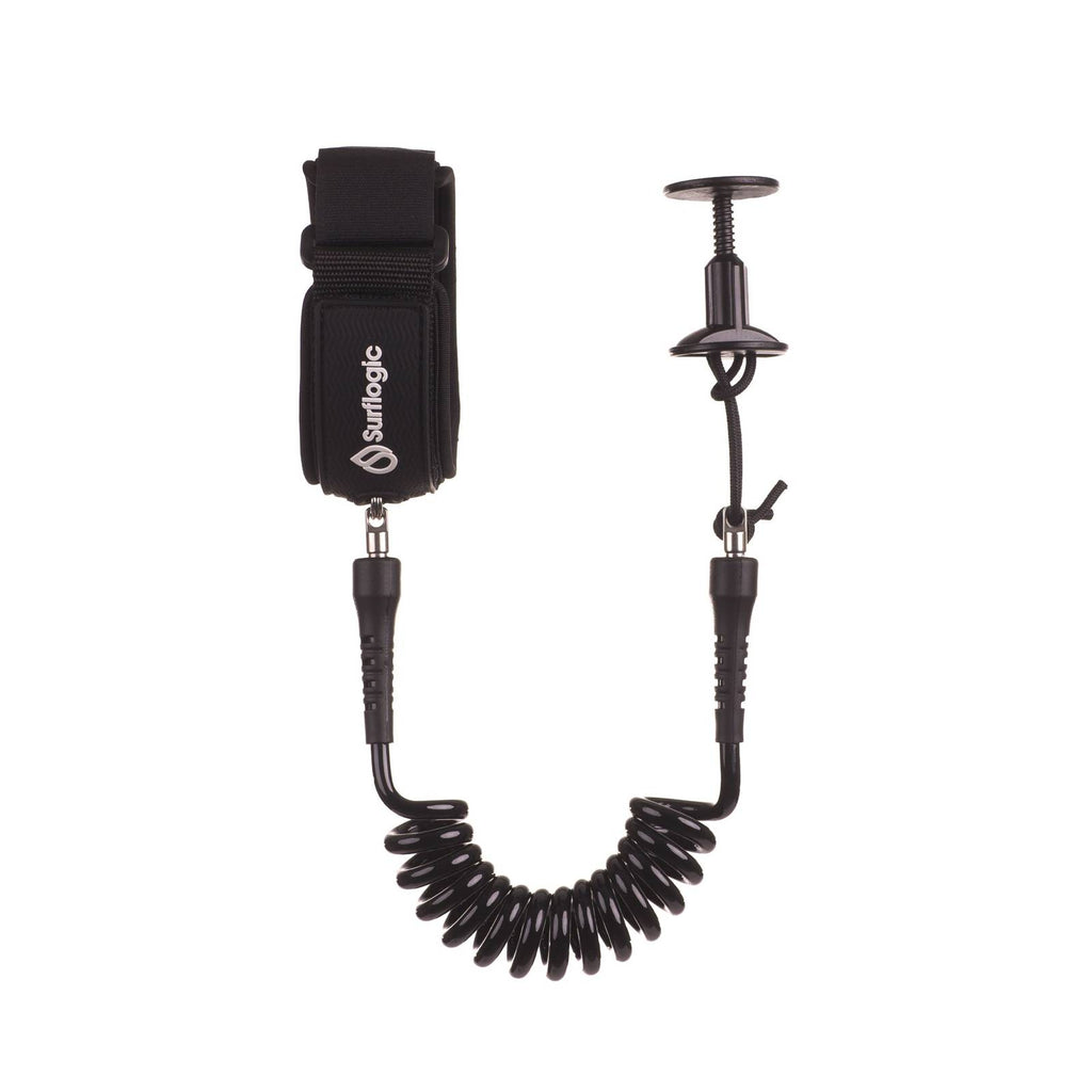 Leash para Bodyboard Bobina Bicep Negra Surflogic 81301