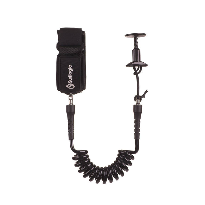 Leash para Bodyboard Bobina Bicep Negra Surflogic 81301