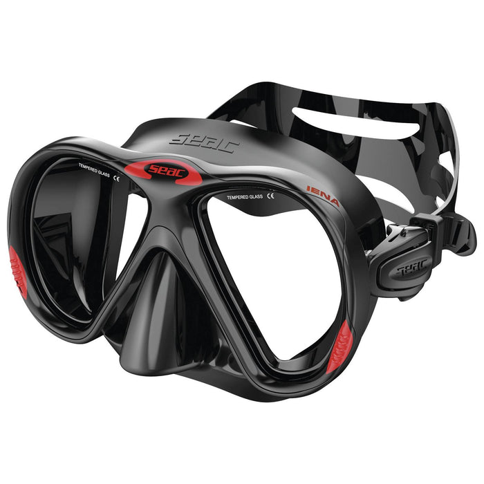 Máscara de Buceo Iena Negro-Rojo Seac 9239NR