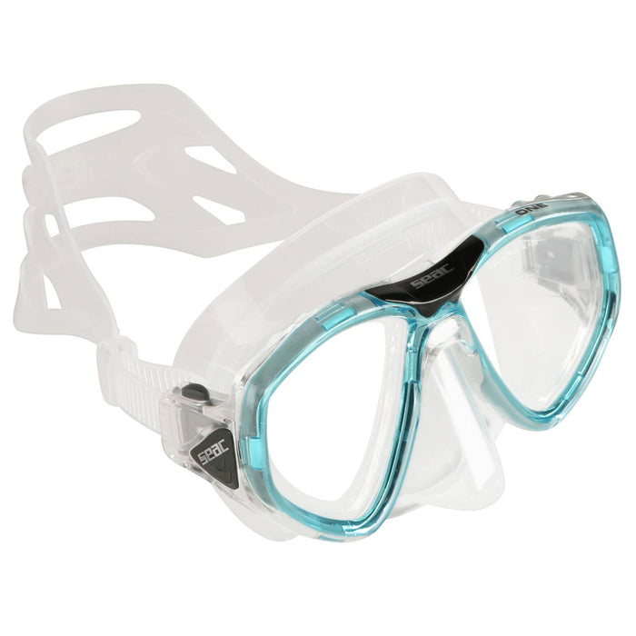 Máscara de Snorkel de Buceo Uno Claro-Azul Seac 9448BC