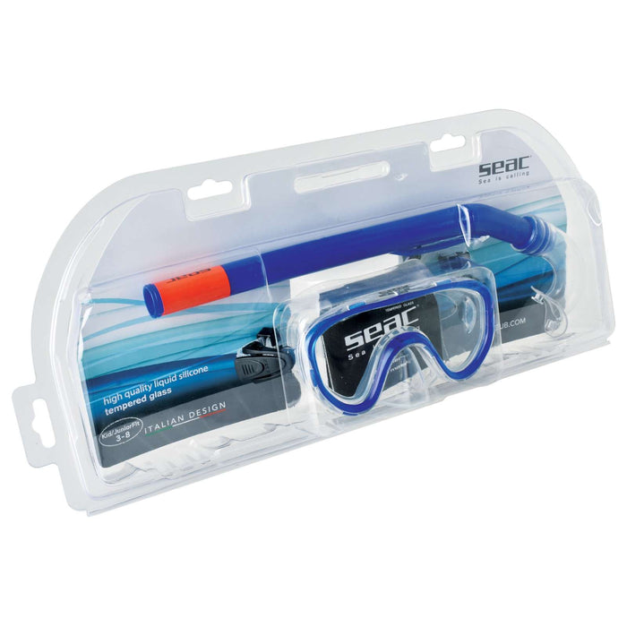 Kit de Esnórquel Marina Z Piccolo Claro-Azul Seac 9467B