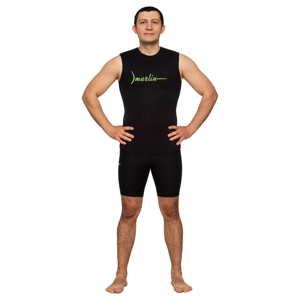 Chaleco de Snorkel Neopreno Celular Abierto Hombre 3mm Negro Talla L Marlin 9879