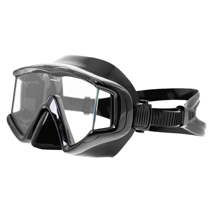 Máscara de buceo panorámica grande negra Marlin 9897
