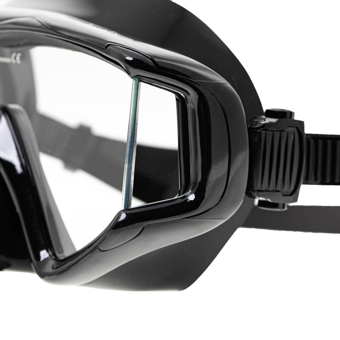 Máscara de buceo panorámica grande negra Marlin 9897