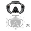 Máscara de buceo Visualator negra Marlin 9899