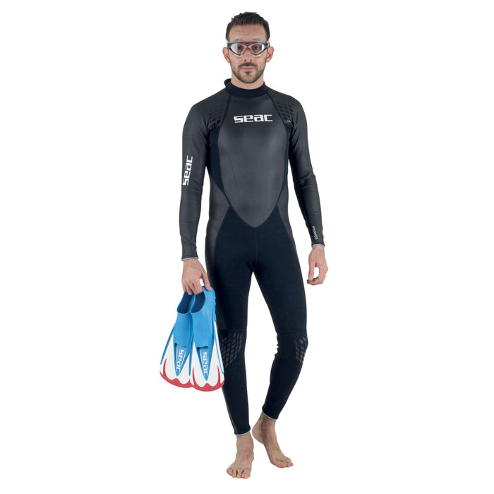 Máscara de Natación Vision Hd Transparente-Rojo Seac 9908R