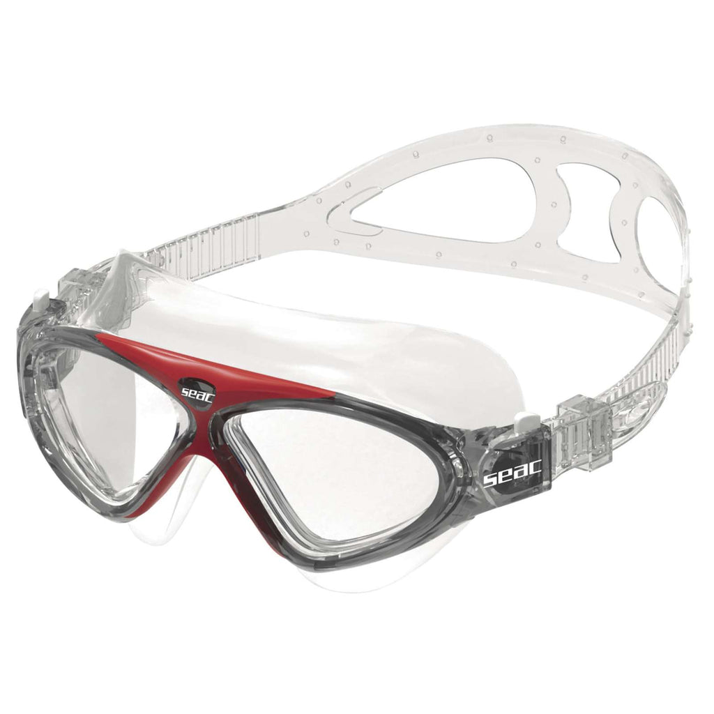 Máscara de Natación Vision Hd Transparente-Rojo Seac 9908R