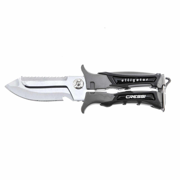 Cuchillo-Tijera Alligator Negro 17,5cm Cressi RC559200