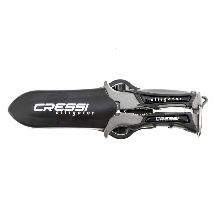 Cuchillo-Tijera Alligator Negro 17,5cm Cressi RC559200