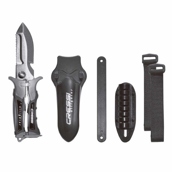Cuchillo-Tijera Alligator Negro 17,5cm Cressi RC559200