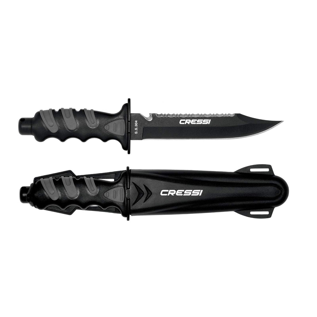 Cuchillo de buceo Giant Negro 30,6cm Cressi BRC556500