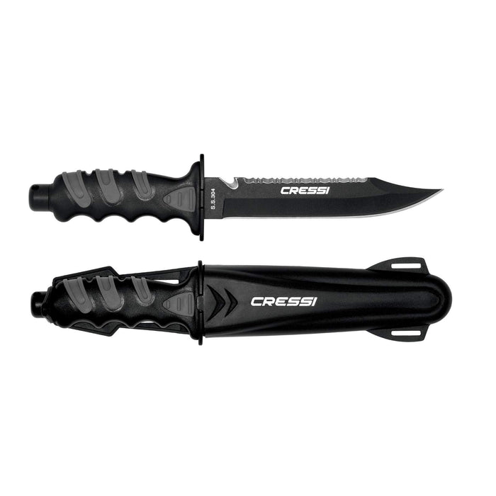 Cuchillo de buceo Giant Negro 30,6cm Cressi BRC556500