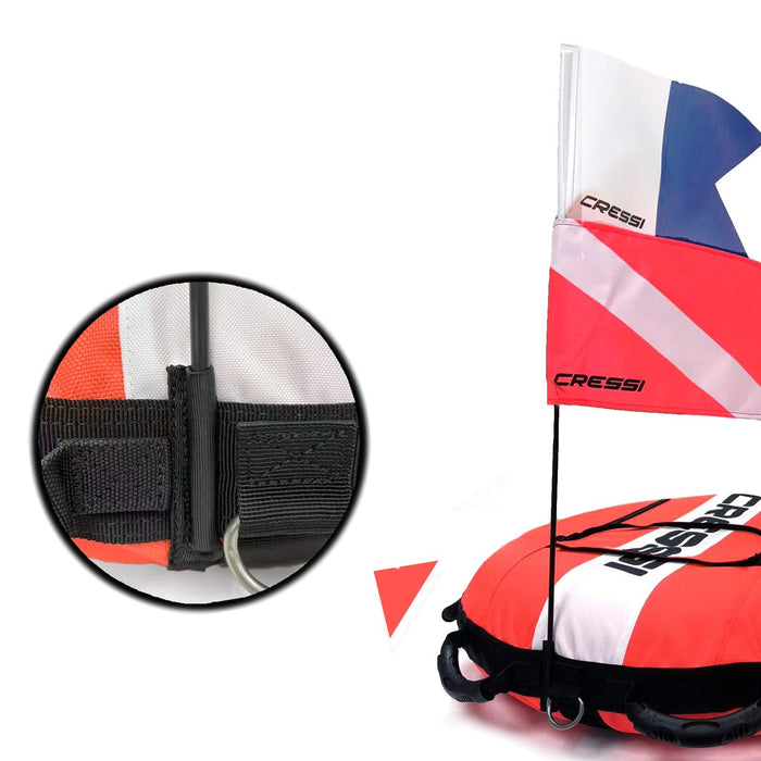 Boya de freediving entrenamiento Pro rojo-fluor Cressi BTA611980