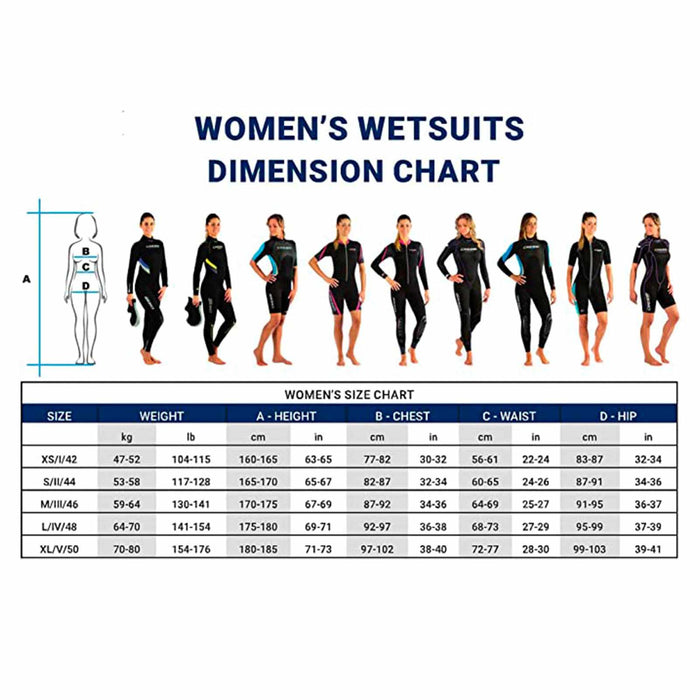 Traje de neopreno Free Ultrastretch Mujer 3,5mm Gris S-2 Cressi CLF451102