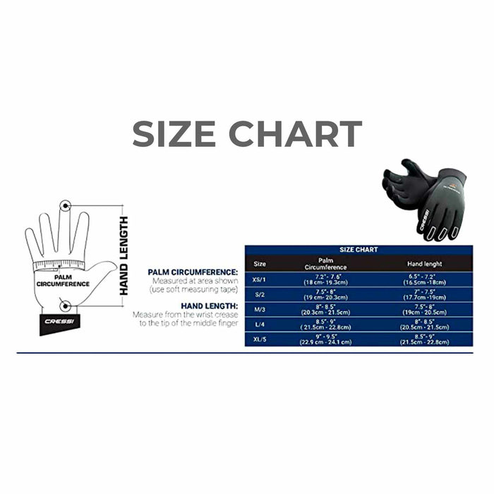 Guantes de buceo Ultraspan 3,5mm Negro XL Cressi CLX476314