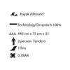 Kayak Inflable Caravel 440 2 Personas-Tándem Kohala KHD440